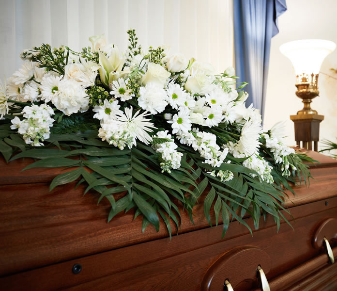 Casket with Flowers