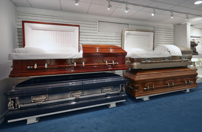 Phot of four caskets